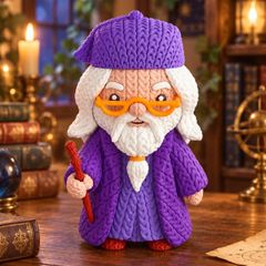 Albus Dumbledore Inspired Crochet-Style Figure Harry Potter Decoration