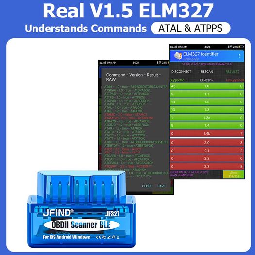 ELM327 Code Reader Scan Tool Bluetooth 5.1 Car Scanner JFIND JF327 For Android IOS Check Engine Motorcycle For Yamaha For Honda