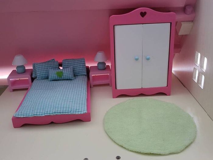 Wooden Dolls House with accessories