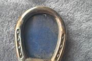 antique solid silver photo frame as hors shoe