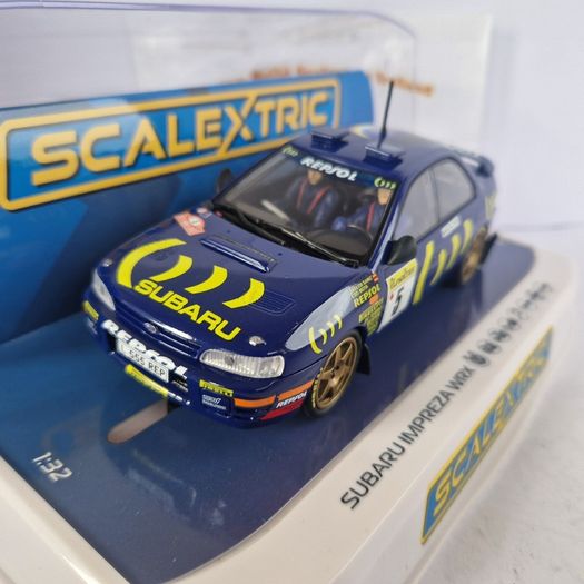 Scalextric C4555 Impreza WRX Carlos Sainz Slot Car  ( supercar classic WRC Rally )