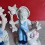 SET OF Boy & Girl PORCELAIN Figurines Blue / White. Image 3