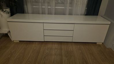 IKEA TV Bench in modern High Gloss White