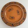 Davenport Longport. Hand-Painted Orange-Ground Reticulated Plate c.1805 to 1815. Regency Staffordshire Image 5