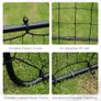 Rebounder Net, Practise Kickback Goal, for Teens, Adults Training - Black Image 5