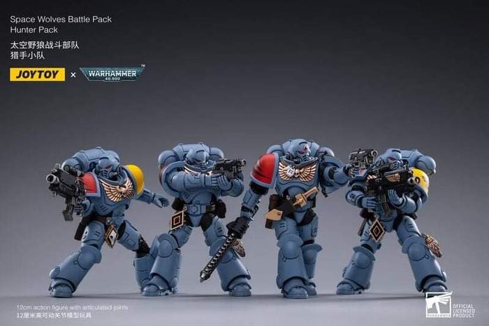 Warhammer 40k Joytoy 1/18 scale Marine Space Wolves Battle Hunter Pack Action figures