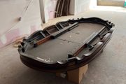 Robust Solid hardwood mahogany or walnut Large Dining Table