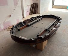 Robust Solid hardwood mahogany or walnut Large Dining Table
