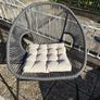 Pair of woven garden chairs Image 3