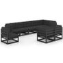 9-piece garden lounge set with cushions solid pine wood Image 2
