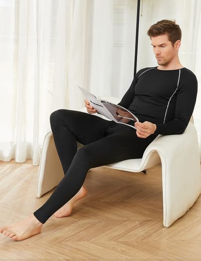 Brand New Men's Thermal Long Underpants 2-Pack Warm Base Layer - L