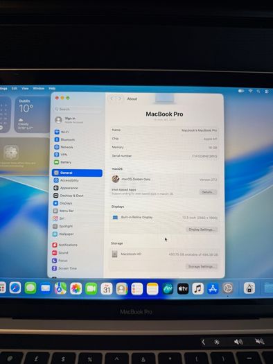 MacBook Pro 13 2022 M1 16gb/512ssd/356c