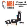 iPhone 11 Replacement Charging Port Dock Connector Flex Cable Mic White Image 2