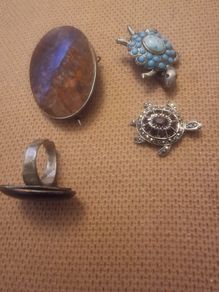 Nice unusual jewellery tortoise brooch,pendent etc