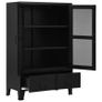 Office Cabinet with Mesh Doors Industrial 75x40x120 cm Steel Image 4
