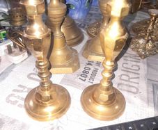 Beautiful Old Pair of Brass Candlesticks, Postage Available