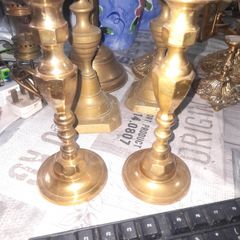 Beautiful Old Pair of Brass Candlesticks, Postage Available