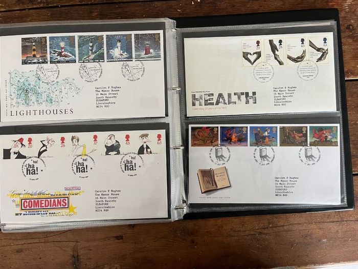 Collection of  78 UK First Day Cover stamps 1993 to 1998 in album