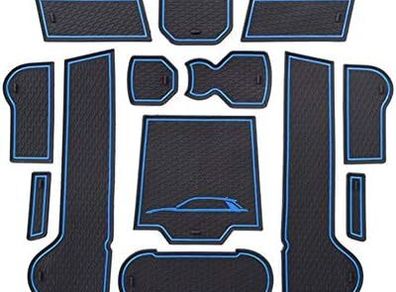 Non-Slip Rubber Mats for V W T-roc TROC 2017-2025, Car Mats Door Slot Mat Car Armrest Drink Holder Mat Centre