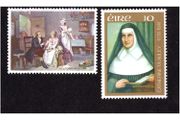 1978 Ireland Anniversaries/Events: Birth of Sister Catherine McAuley; The Eradication of Smallpox; Birth of Sir William Orpen Commemorative Stamps Mint Never Hinged (MNH)