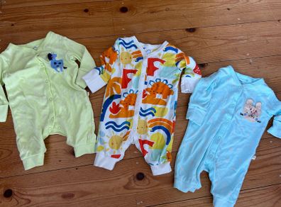 Three Next Babygrows 0-3 Momths