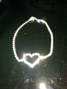 lovely bracelet with heart design.