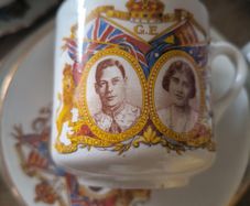 Vintage 1937 King George VI Coronation Tea Trio Cup Saucer Side Plate