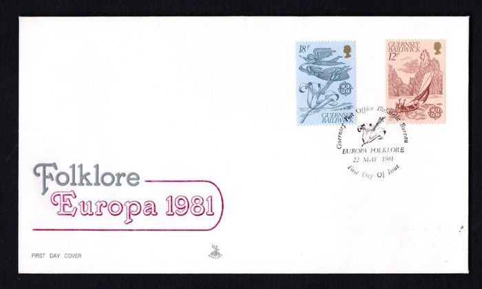 1981 Guernsey Europa Folklore Commemorative Stamps Addressed First Day Cover (FDC)