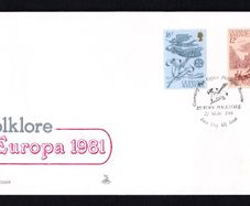 1981 Guernsey Europa Folklore Commemorative Stamps Addressed First Day Cover (FDC)
