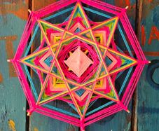 Handmade Colorful Ojo de Dios Mandala Walldecor 26 c