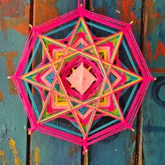 Handmade Colorful Ojo de Dios Mandala Walldecor 26 c