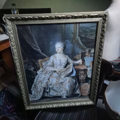 Vintage frame Gold Ornate frame Madame De Pompadour print