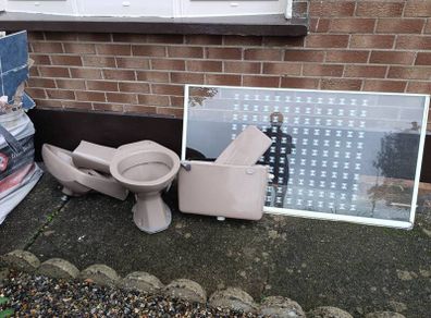 free shires sink and toilet and shower glass