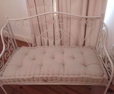 Wrought iron foldable seat
