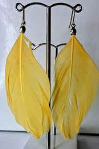 Boho Golden Feather Indie Style Earrings