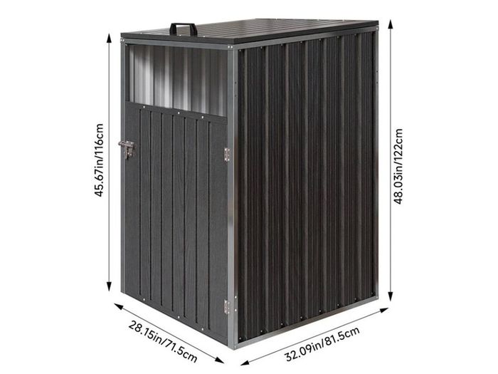 Double Metal Wheelie Bin Shelter Shed Storage