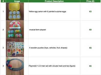 Selection of children's toys and puzzles