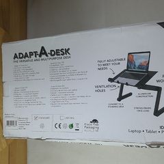 Satzuma Adapt A Desk Adjustable Laptop Bed Desk Aluminium Ventilated 15kg Load Box worn
