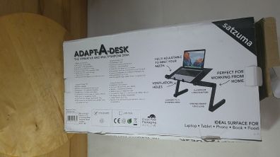 Satzuma Adapt A Desk Adjustable Laptop Bed Desk Aluminium Ventilated 15kg Load Box worn