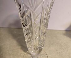 Vintage Waterford Lismore Footed Vase, 7" Tall Vase, Beautiful Crystal Vase, Signed Waterford Crystal, Mint CONDITION. No.28