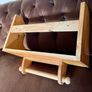 Rustic Solid Pine Wall Shelf with Kitchen Roll Holder Image 9