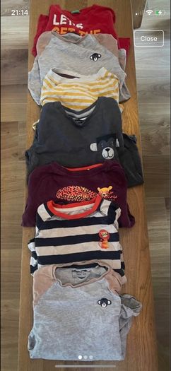 Bundle of boys 7 long sleeved T-shirts T-shirts tops age 4-5
