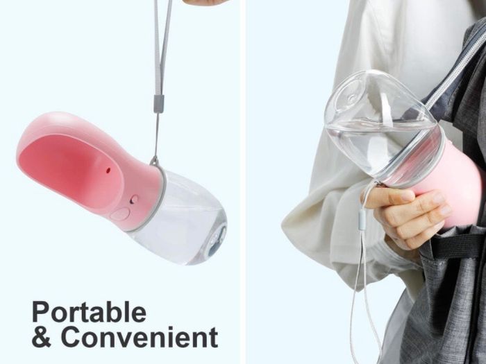 Portable Dog Water Bottle, 350/550ml Dog Walking Travel Bottle Puppy Water Leak Proof Drinking Dispenser Food Grade Dog Hot Water Drink Bottle (MULTIPLE SIZES/COLOURS)