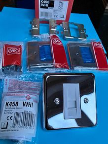 MK PCR , chrome RJ11 telephone sockets