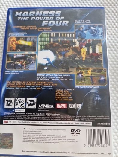 Fantastic 4 Four PlayStation2 Ps2 Games Original