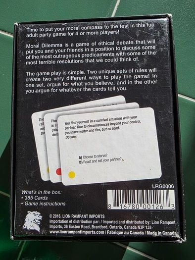 Moral Dilemma board game