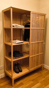 IKEA Nordkisa bamboo wardrobe with sliding door