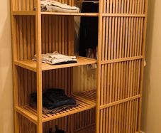 IKEA Nordkisa bamboo wardrobe with sliding door