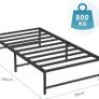 3ft Single Bed Heavy Duty Steel Slats Single Metal Bed Frames with 31.5cm Platform Storage for Adult No Box Spring Needed Easy Assembly Image 2