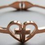 Cross in Heart Bangle Bracelet Image 2